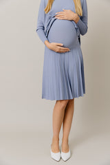 The Maternity Infinity Skirt in Slate Blue
