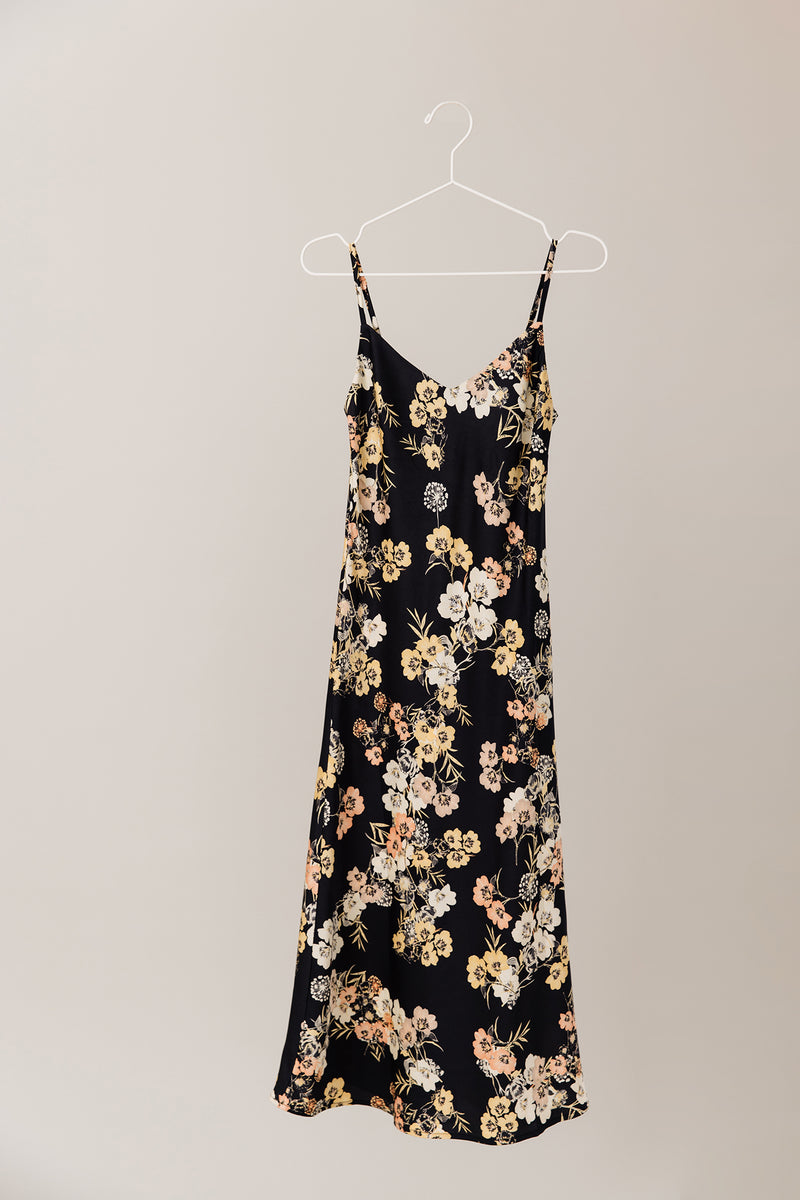 Printed Slip Dress in Multi Floral