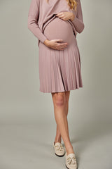 The Maternity Infinity Skirt in Dusty Rose