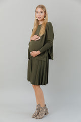 The Maternity Infinity Skirt in Basil