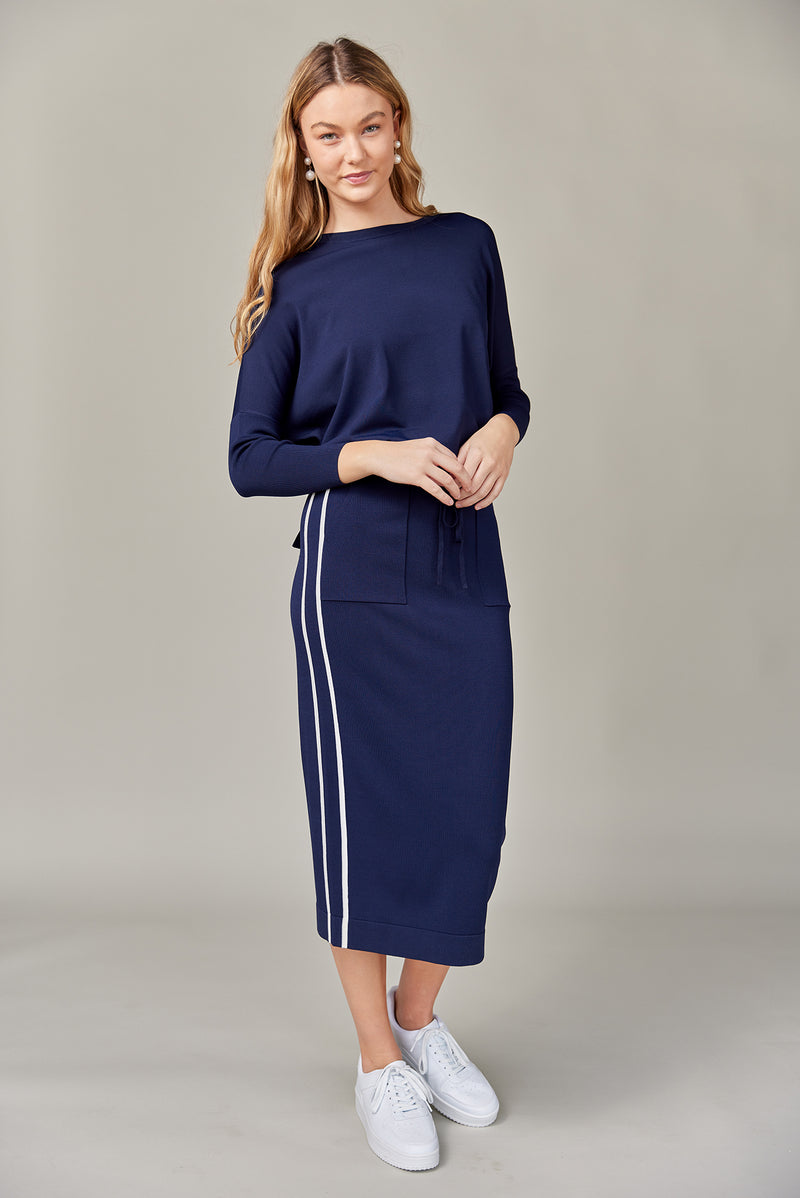 Montia Top in Midnight Navy