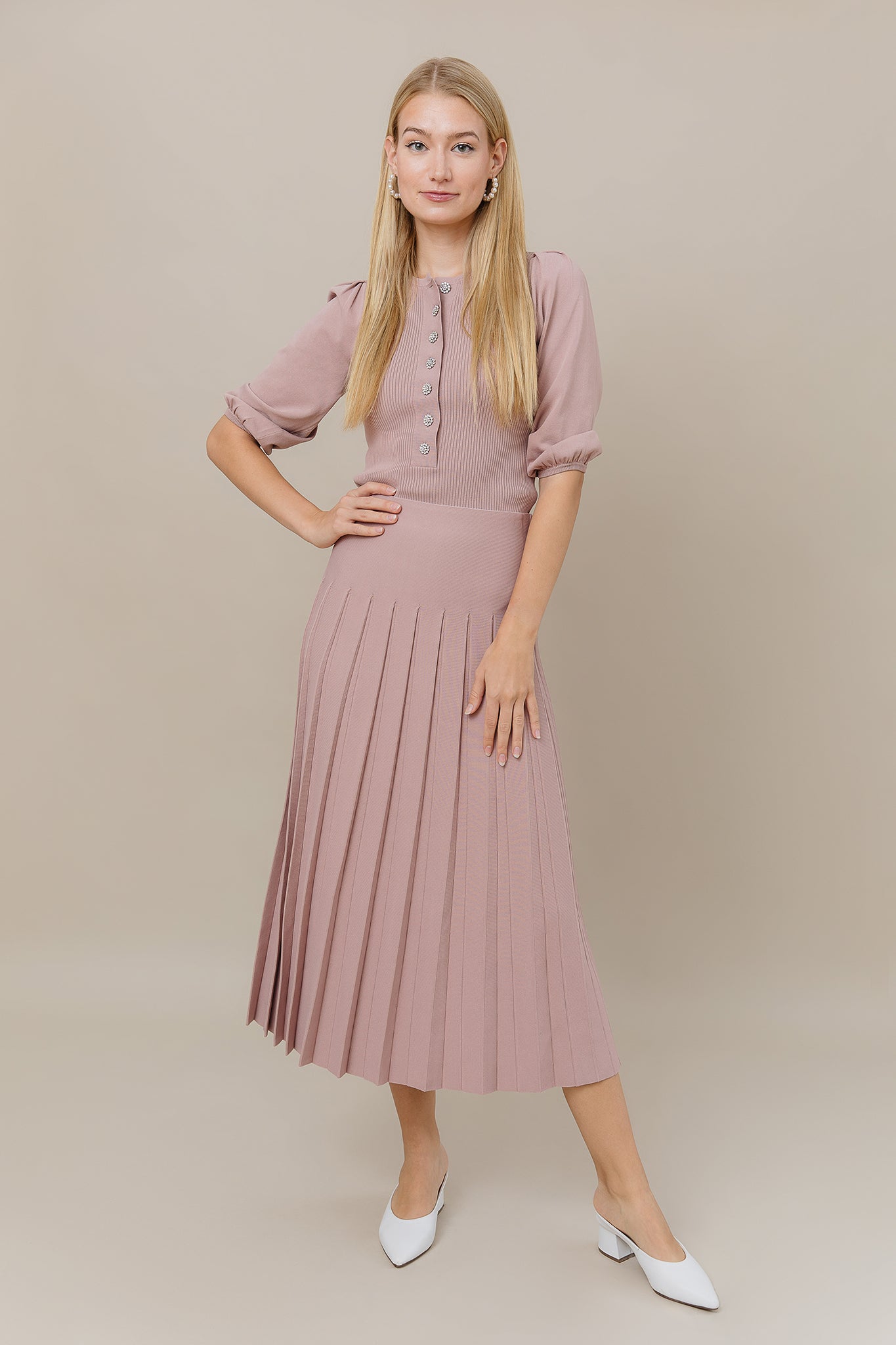 The Maxi Infinity Skirt in Dusty Rose