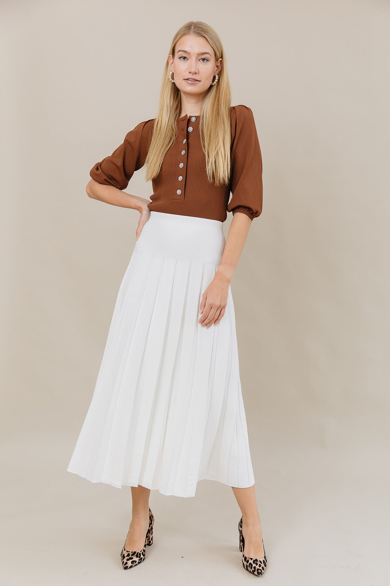 The Maxi Infinity Skirt in Soft White
