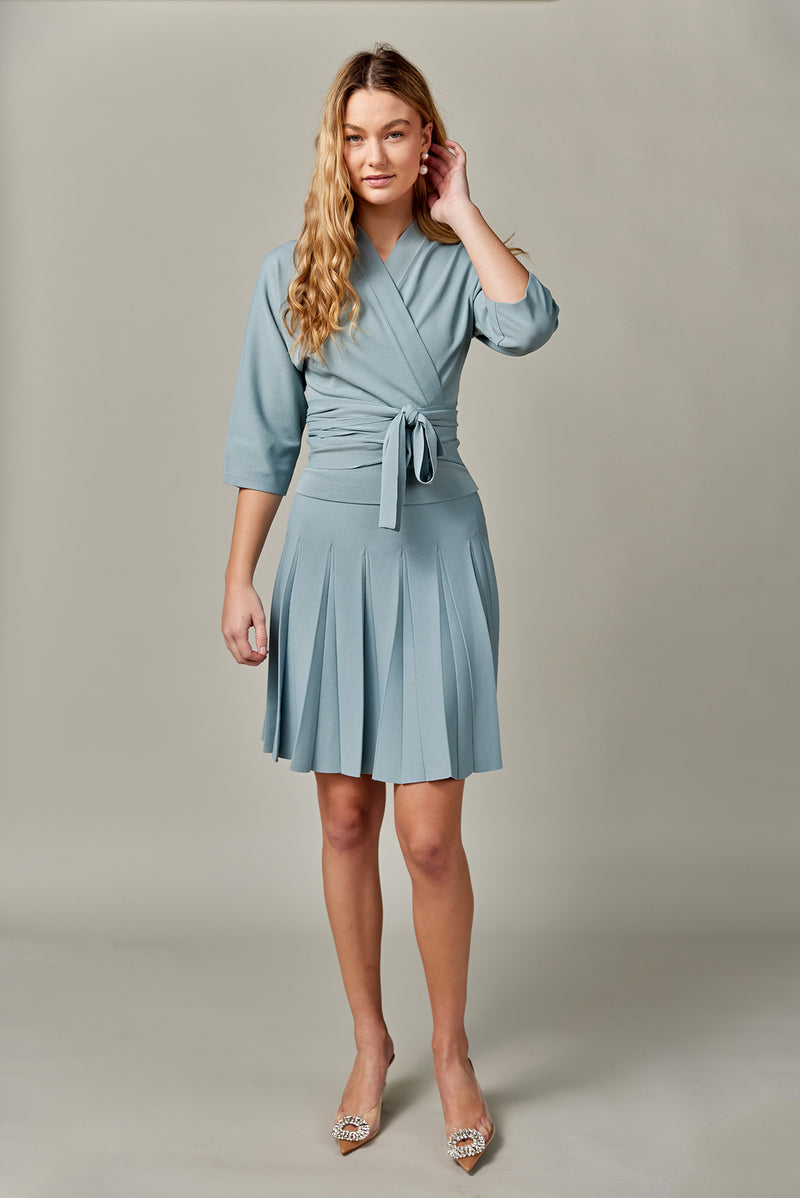 Knit Kimono Tie Top in Seafoam