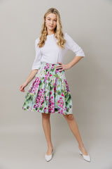 Print Skirt and Tee Set in Bright Floral