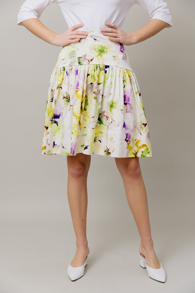 Print Skirt and Tee Set in Skirt in Summer Floral