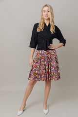 Knit Kimono Tie Top in Black