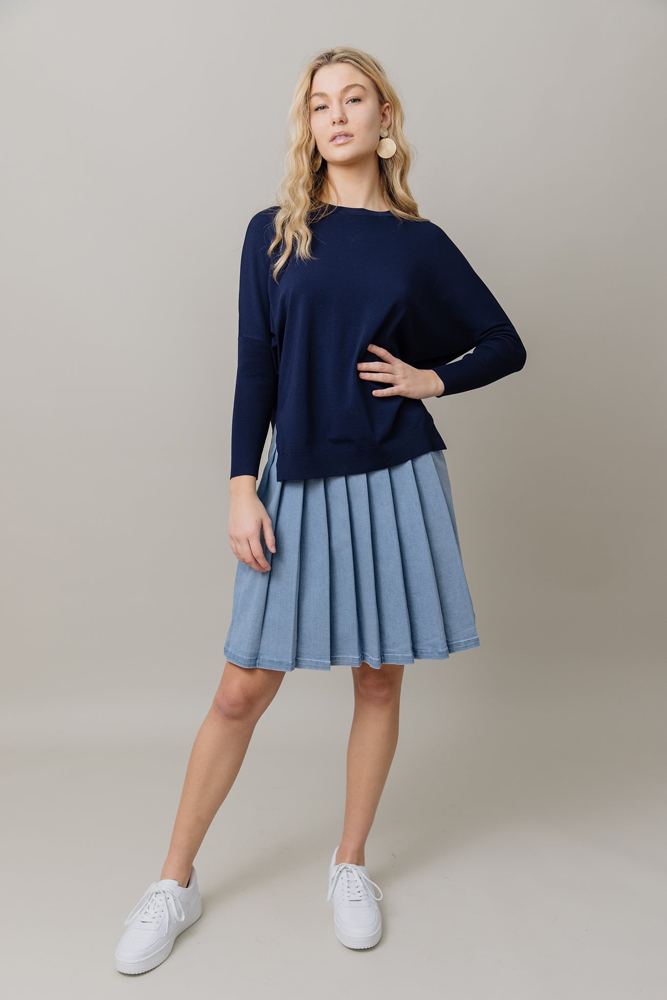 Montia Top in Midnight Navy