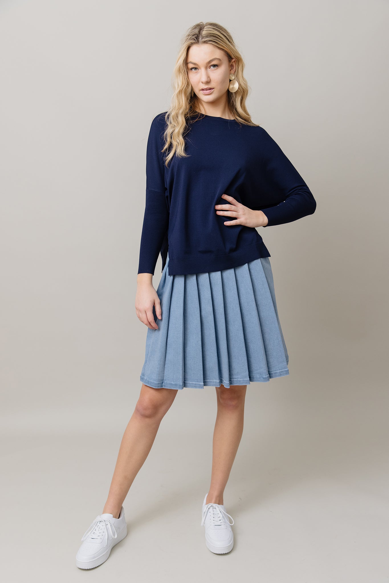 Montia Top in Midnight Navy