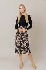 Printed Slip Dress in Multi Floral