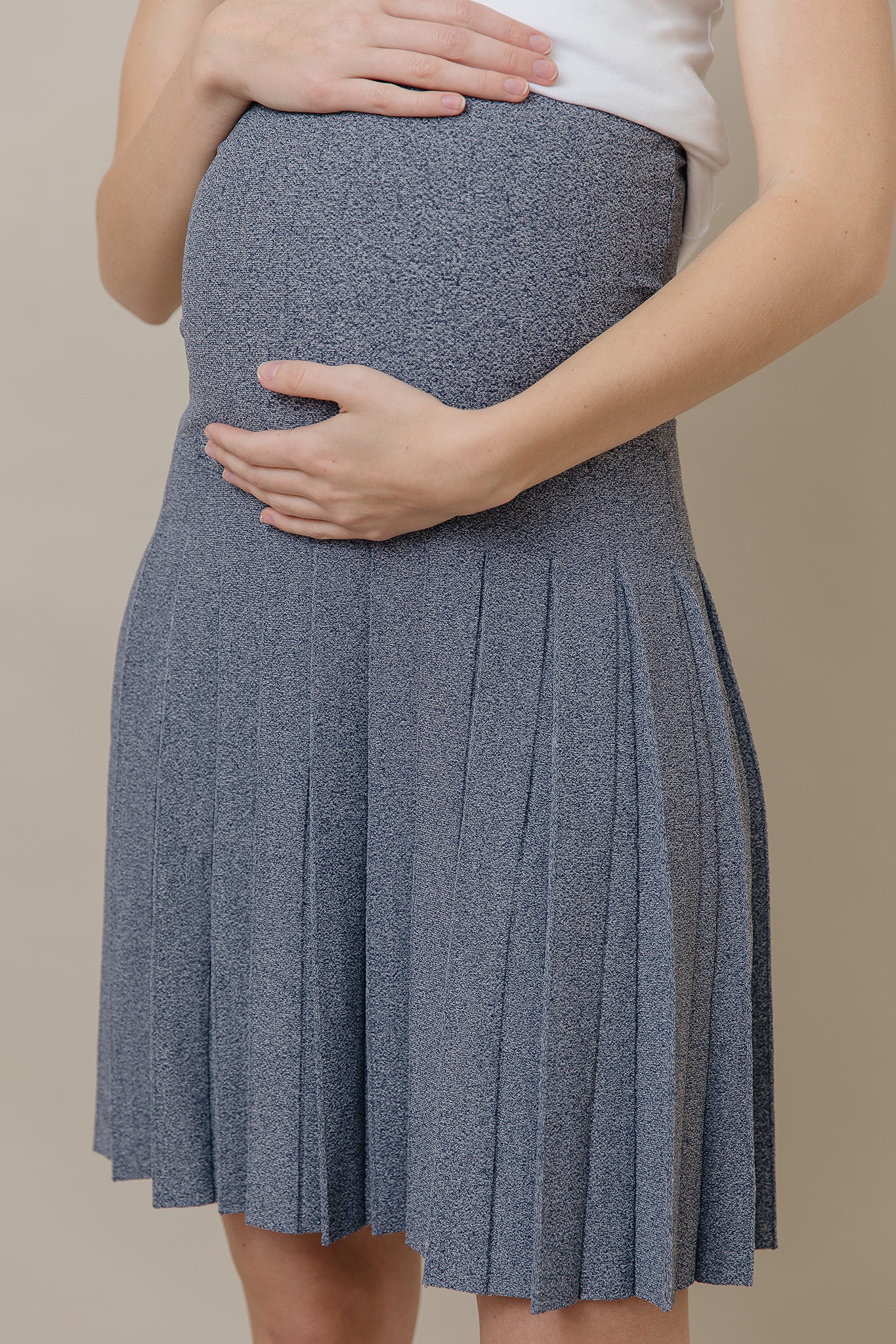 The Maternity Infinity Skirt in Denim