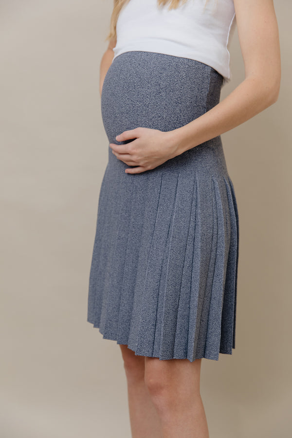 The Maternity Infinity Skirt in Denim