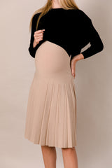 The Maternity Infinity Skirt in Latte