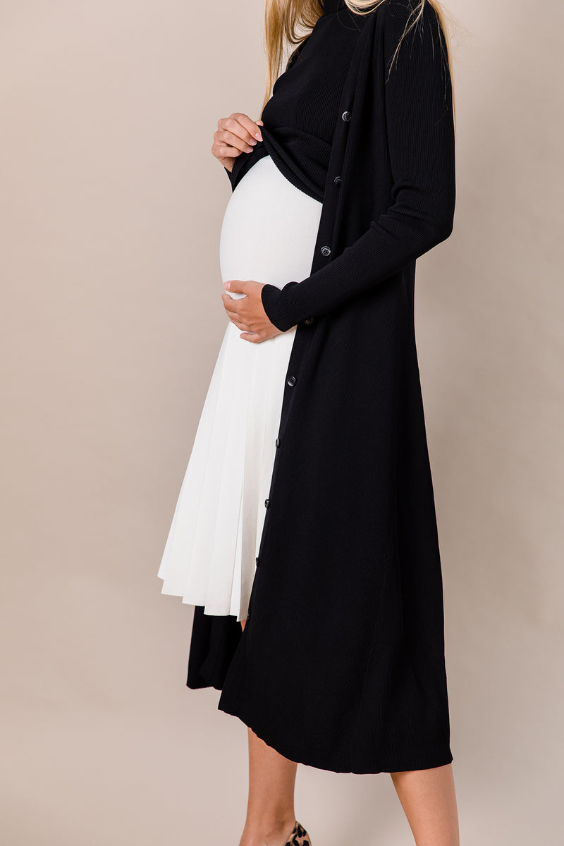 The Maternity Infinity Skirt in Soft White