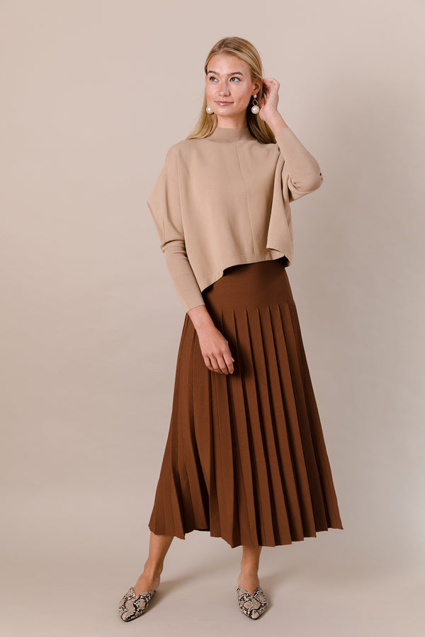 The Maxi Infinity Skirt in Caramel