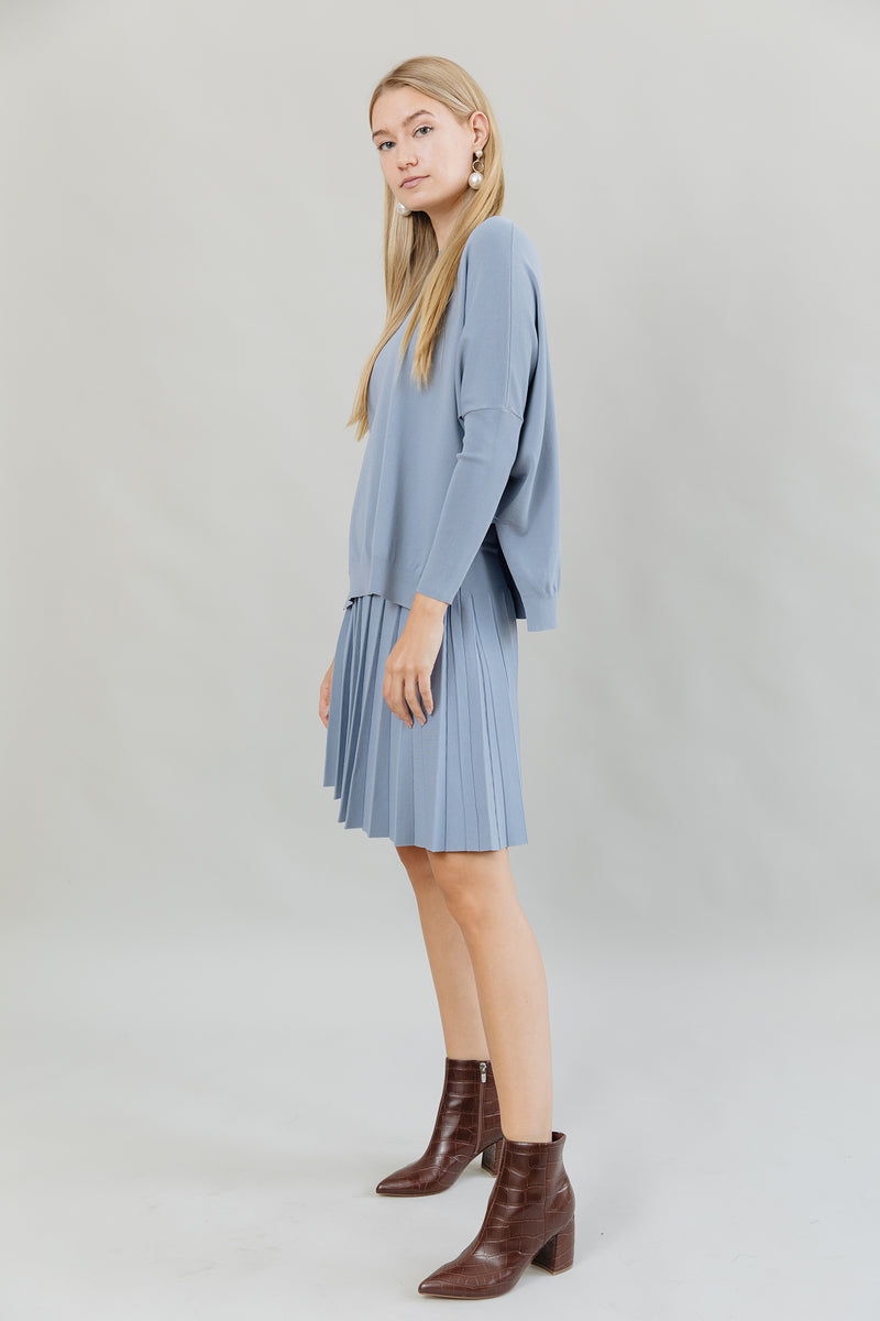 Montia Top in Slate Blue