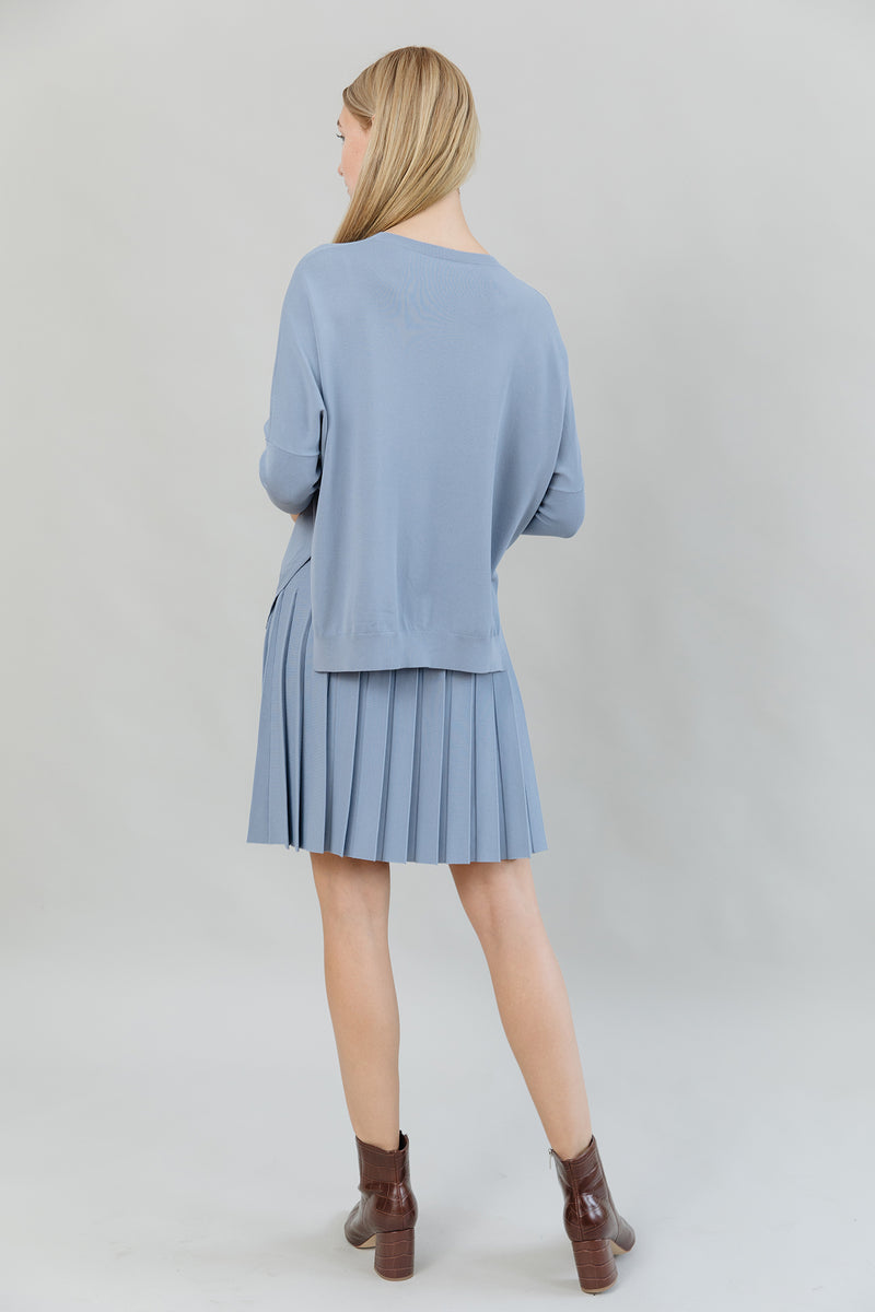 Montia Top in Slate Blue